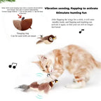Pipaw · Pájaro interactivo recargable con aleteo y trinos para gatos